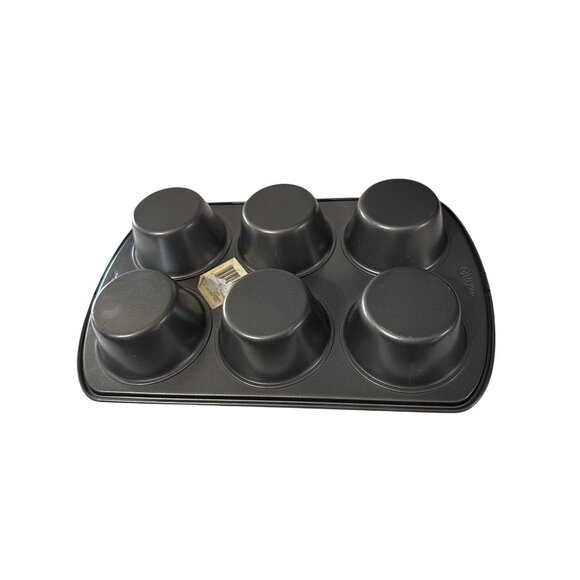 Wilton 6-Cup XL Muffin Pan Nonstick 2" Depth Heavy-Duty Bakeware - Picture 2 of 9